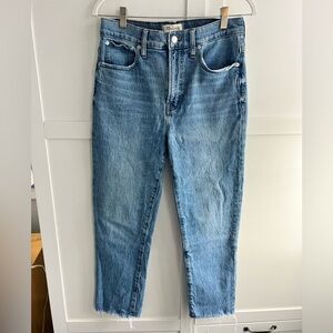 Madewell Straight Leg, Ankle Cropped Jeans, Size 28